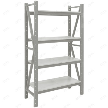 Стеллаж металл. TS4 4 полки 1250*500*2000H (М) Белый шагрень