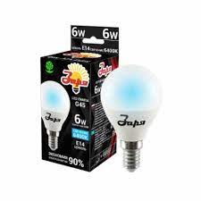 Лампа светодиодная G45 8w Е14 4200К (Заря)-(эконом) (1760)