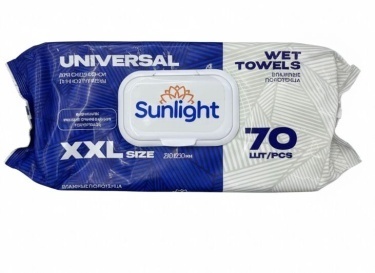 Влажные полотенца SUNLIGHT XXL Universal 70 шт