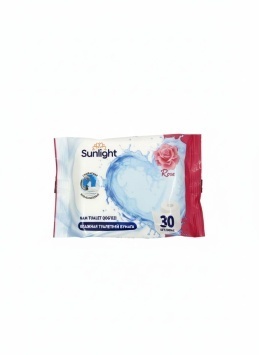Влажная туалетная бумага SUNLIGHT Роза 30 шт
