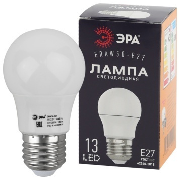 ЭРА Л/светодиод  A50-3W-E27 ERA- E27, (в ассортименте)