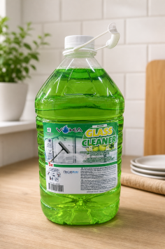 Средство для мытья стеклянных поверхностей GLASS CLEANER 5л. Зелёное яблоко