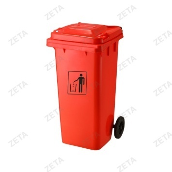 Бак мусорный с крыш 120л красн. мод LD-120АС (ВИ)