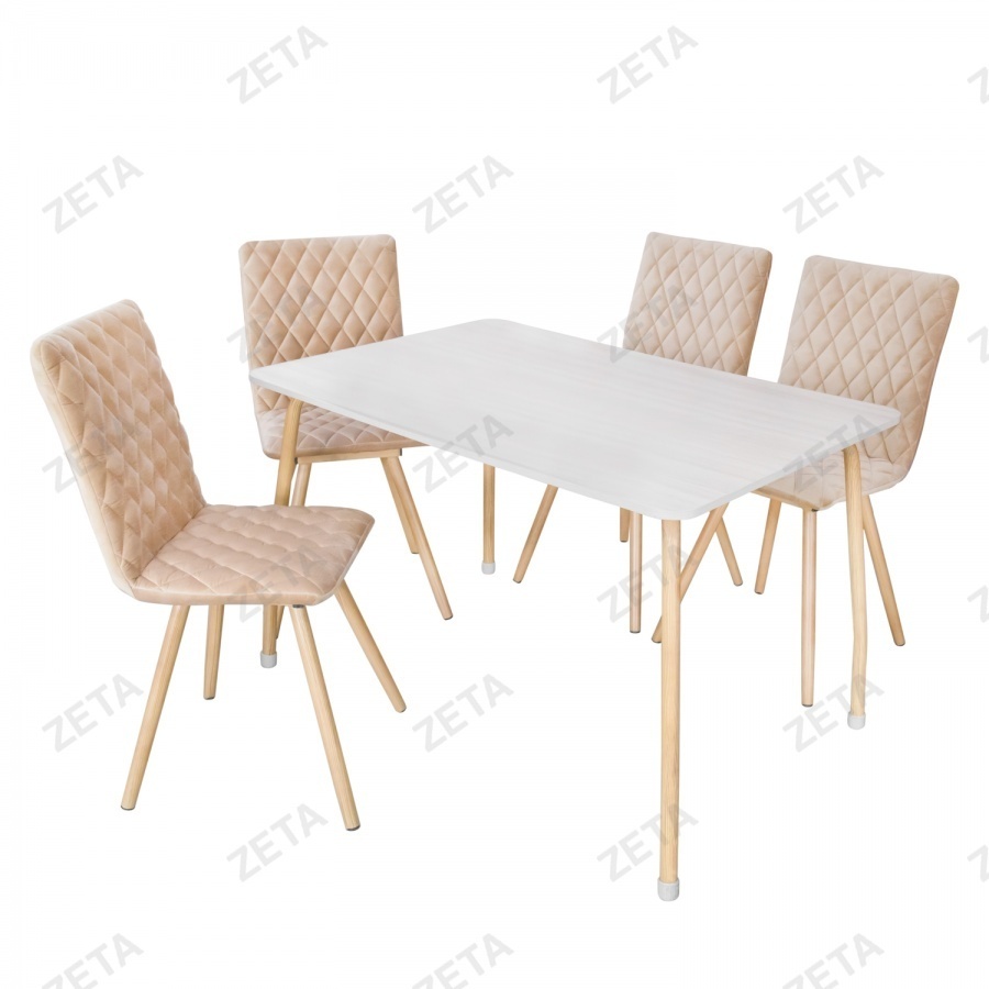 Комплект мебели Сандо цв.Орех: стол Паук + стул Лион №2 круг.ножк. 4 шт